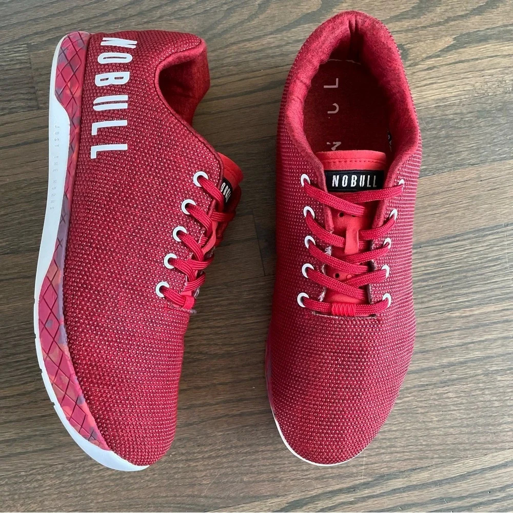 NoBull Fire Heather Red Superfabric Trainers Men 13 Women 14.5